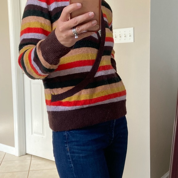 Madewell striped wrap sweater; size M - Picture 8 of 12